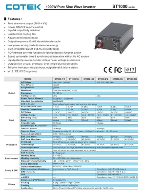 DC-AC 逆变器 ST series - ST600 ~ ST2500 - COTEK (中国 福建省 贸易商) - 其他通讯产品 - 通信和广播电视设备 产品 「自助贸易」