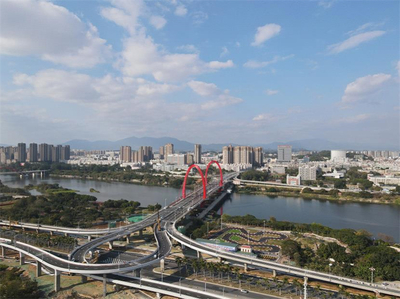 驻鄂央企三个首次打造福建“时空之门”网红桥